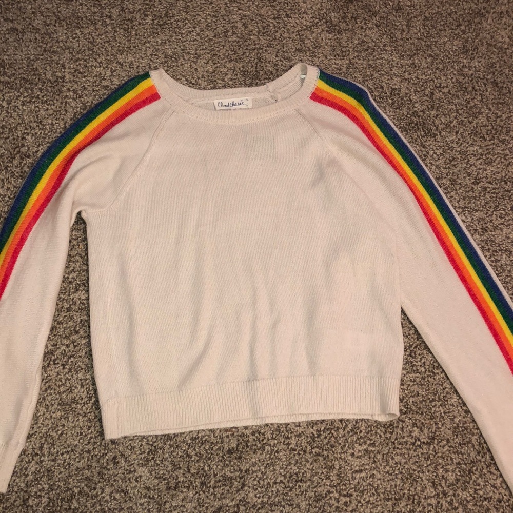 Sweater with Rainbow Stripes